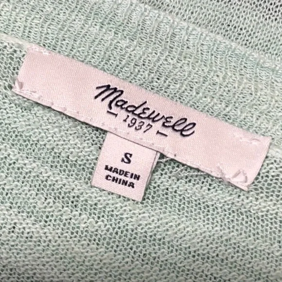 MADEWELL The Slub Knit Lobster Sweater S 23” p2p Mint - Picture 3 of 11